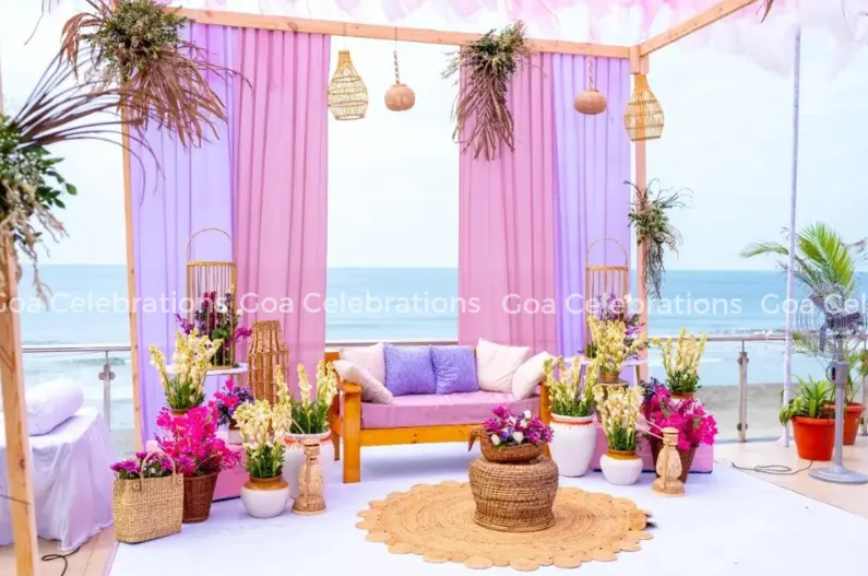 Ocean Blue and Coral Colors for Goa Beach Weddings